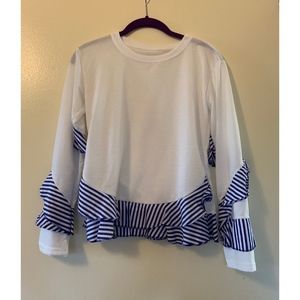 SHEIN Long Sleeve Ruffled Shirt Size S